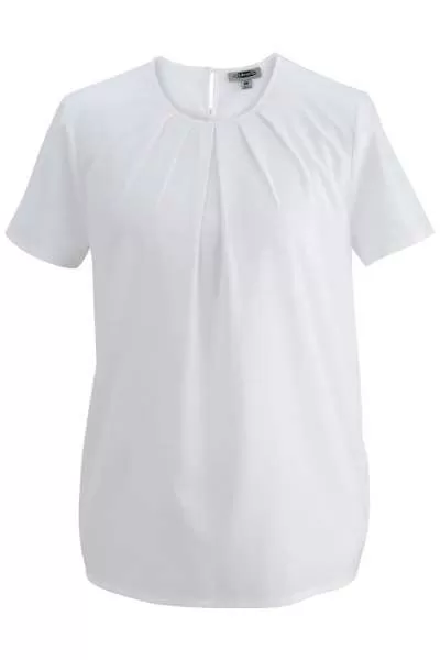 Edwards 5224 Ladies Jewel Neck Ss Blouse