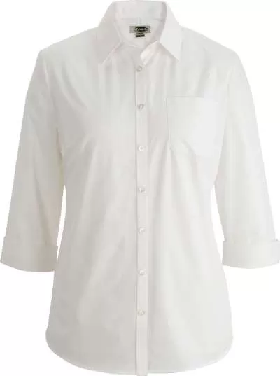 Edwards 5355 Ladies Essential Broadcloth Shirt 3/4 Sleeve