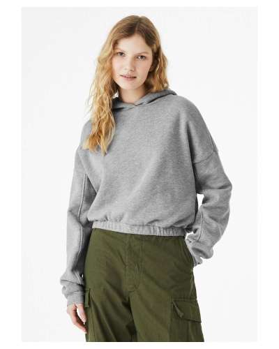Bella + Canvas 7506C Ladies Sponge Fleece Cinched Bottom Hooded Sweatshirt
