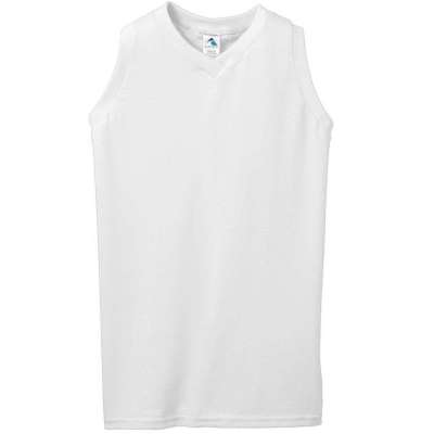 Augusta Sportswear 557 Girls' Sleeveless V-Neck Poly/Cotton Jersey