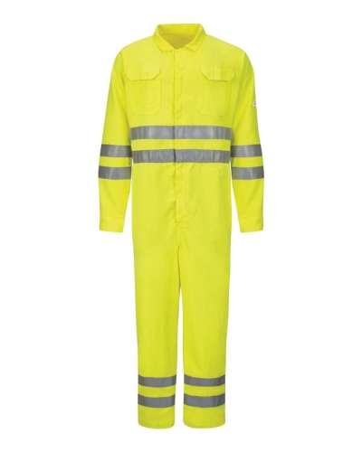 Bulwark CMD8 Hi-Vis Deluxe Coverall with Reflective Trim - CoolTouch® 2 - 7 oz.