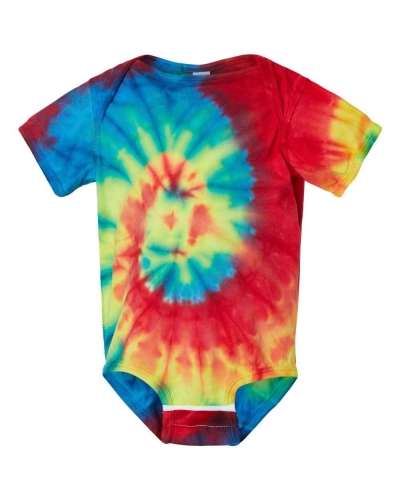 Dyenomite 340MS Infant Spiral Tie-Dyed Onesie