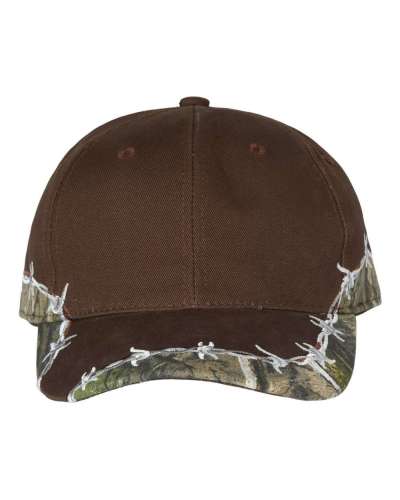 Outdoor Cap BRB605 Camo WITH Barbed Wire Cap