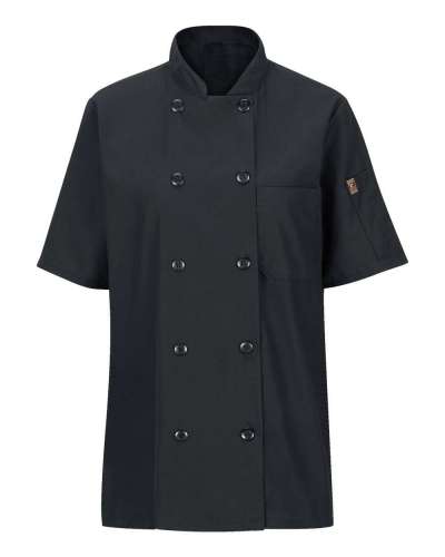 Chef Designs 045X Women's Mimix Short Sleeve Chef Coat with OilBlok