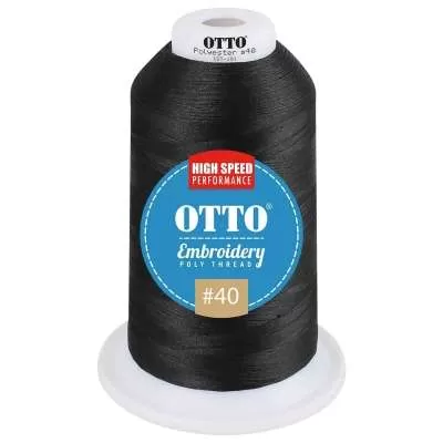 OTTO 157-101 Embroidery Poly Thread #40 5,500 yd. King Cone for Adult