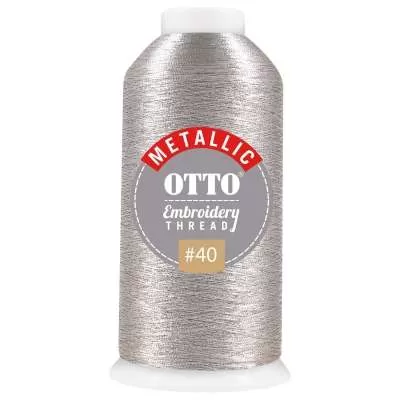 OTTO 157-110 Embroidery Metallic Thread #40 1,100 yd. Cone for Adult