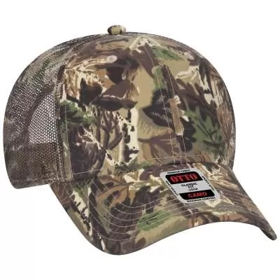 OTTO CAP 105-751 Camouflage 6 Panel Low Profile Mesh Back Trucker Hat for Adult