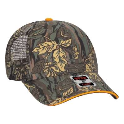 OTTO CAP 106-752 Camouflage 6 Panel Low Profile Mesh Back Trucker Hat for Adult