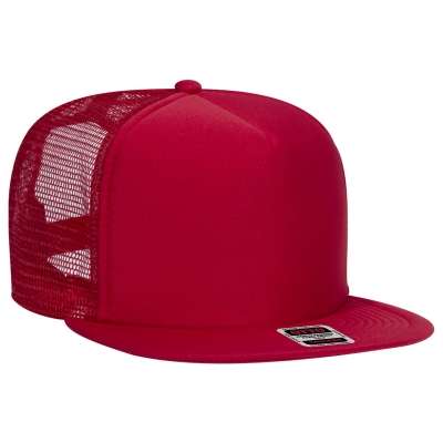 OTTO CAP 132-1037 "OTTO SNAP" 5 Panel High Crown Mesh Back Trucker Snapback Hat for Adult