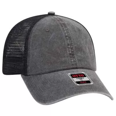 OTTO CAP 169-1264 "OTTO FLEX" 6 Panel Low Profile Mesh Back Trucker Hat