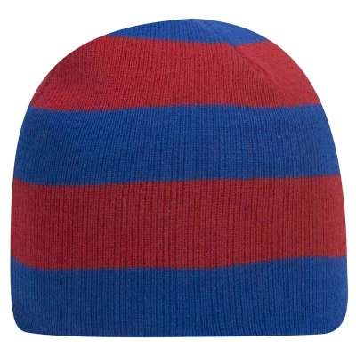 OTTO CAP 82-1053 8 1/2" Beanie w/ Stripes for Adult