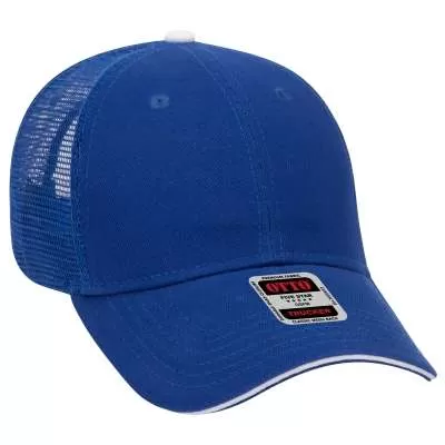 OTTO CAP 84-482 6 Panel Low Profile Mesh Back Trucker Hat for Adult