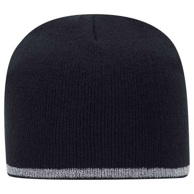 OTTO CAP 91-1237 9" Classic Knit Beanie w/ Reflective Stripe for Adult
