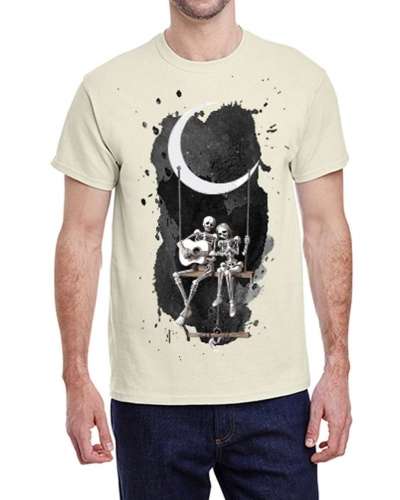 USTRADEENT Men's Halloween 100% Cotton Short Sleeve Scary Graphic T-Shirt UG200HLOW1
