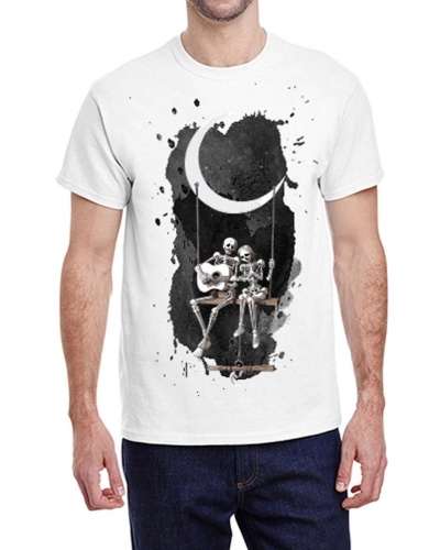 USTRADEENT Men's Halloween 100% Cotton Short Sleeve Scary Graphic T-Shirt UG200HLOW1