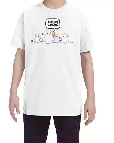 USTRADEENT Youth Funny Halloween Ghost Costume Graphics T-Shirt UG500BHLOW6