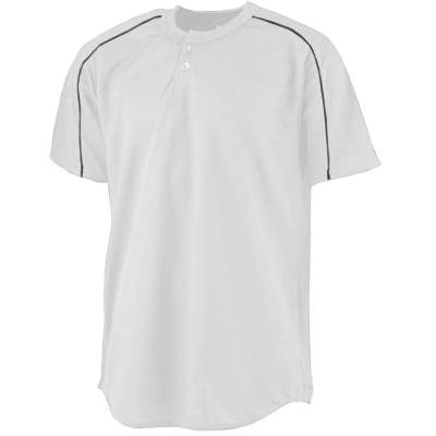 Augusta Sportswear 586 Youth Wicking Two-Button Baseball Jersey