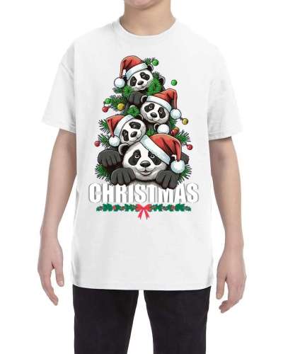 Youth Cute Polar Bear Santa Hat Merry Christmas Xmas Shirt