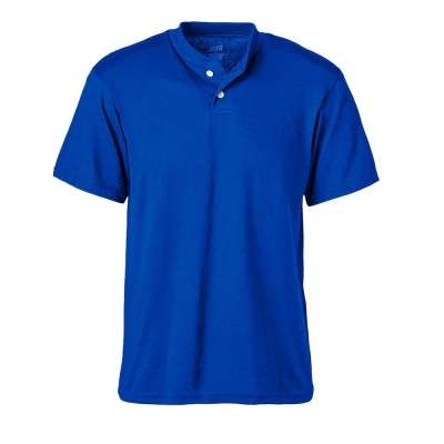 Soffe Adult 2-Button 50/50 Henley