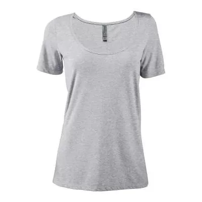 Delta Platinum Ladies Tri-Blend Short Sleeve Scoop Neck Tee