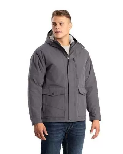 Berne HJ67 Men's Highland Quilt-Lined Micro-Duck Hooded Jacket