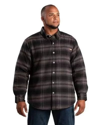 Berne SH77 Men's Heartland Sherpa-Lined Flannel Shirt Jacket