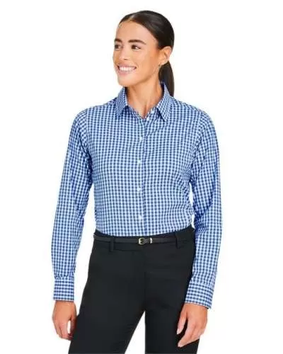 Devon & Jones DG536W CrownLux Performance? Ladies' Gingham Shirt