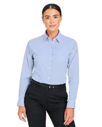 Devon & Jones DG537W CrownLux Performance? Ladies' Microstripe Shirt