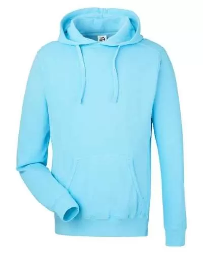 J America 8730JA Unisex Pigment Dyed Fleece Hooded Sweatshirt