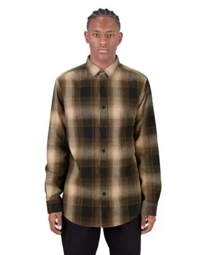 Shaka Wear SHHFS Men's Plaid Flannel Overshirt