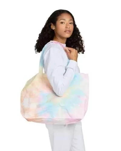 US Blanks US224SW Unisex Swirl Tie-Dye Large Canvas Shopper