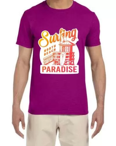 Ustradeent Hawaiin Calling Surf Board Adventure Summer Graphic T Shirt For Men