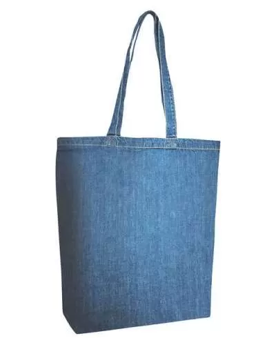 Liberty Bags 7761A Cotton Denim Gusseted Tote Bag