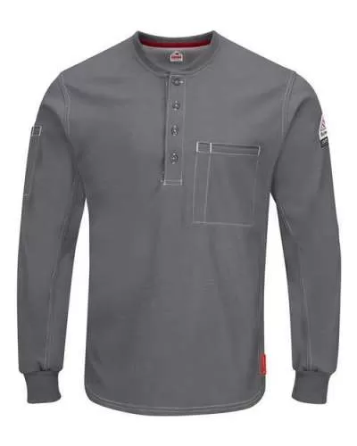 iQ Series? Plus Long Sleeve Henley - Tall Sizes