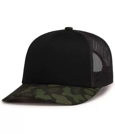 Pacific Headwear P686 DUCK CAMO TRUCKER SNAPBACK CAP