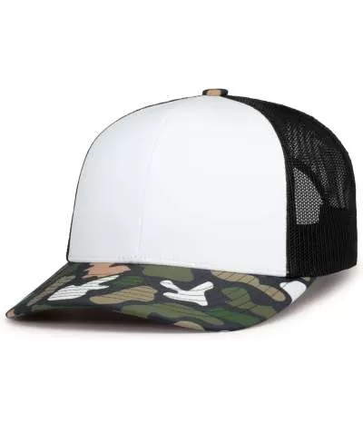 Pacific Headwear P686 DUCK CAMO TRUCKER SNAPBACK CAP