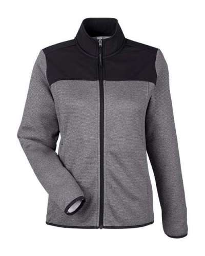 CORE365 CE74W Ladies' Venture Heathered Stripe Hybrid Jacket