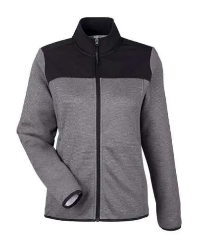 CORE365 CE74W Ladies' Venture Heathered Stripe Hybrid Jacket