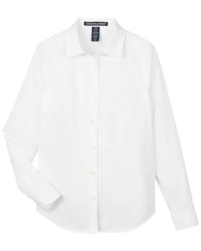 Devon & Jones DG505W CrownLux Performance? Ladies' Spencer Poplin Shirt