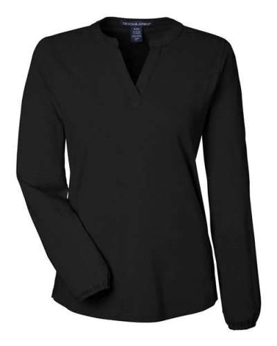 Devon & Jones DP122W Ladies' Raleigh Half-Placket Knit Top