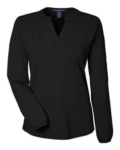 Devon & Jones DP122W Ladies' Raleigh Half-Placket Knit Top