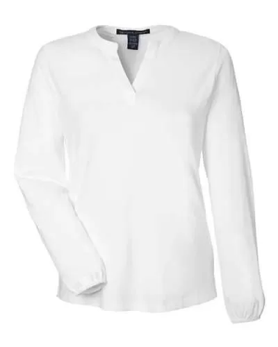 Devon & Jones DP122W Ladies' Raleigh Half-Placket Knit Top