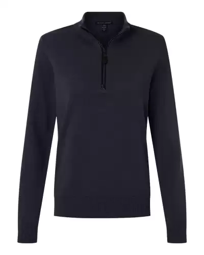 Devon & Jones DG446W Women's New Classics Quarter-Zip Sweater