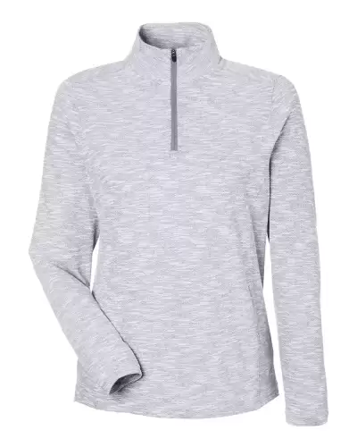 North End NE415W Women's Eclipse Jacquard Quarter-Zip Pullover