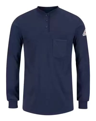 Bulwark SEL3 Women's Long Sleeve Tagless Henley Shirt