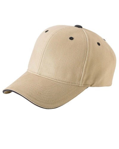 Yupoong 6262S Adult Brushed Cotton Twill 6-Panel Mid-Profile Sandwich Cap