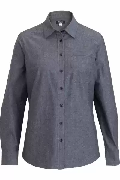 Edwards 5278 Chambray Long Sleeve Ladies Shirt