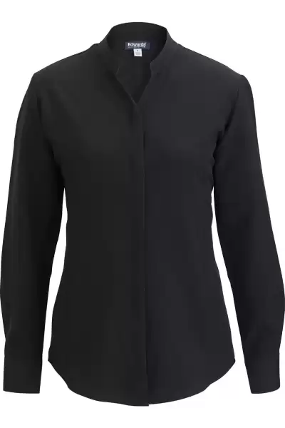 Edwards 5399 Flexbatiste Stand Up Collar Long Sleeve Ladies Shirt
