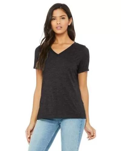 Bella + Canvas 6405 Ladies' Relaxed Jersey Short-Sleeve V-Neck T-Shirt