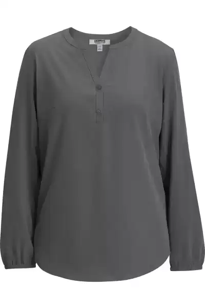 Edwards 5275 Ladies Open V Neck Long Sleeve Blouse